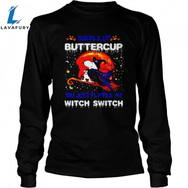Snoopy Giants Buckle Up Buttercup You Just Flipped Halloween Unisex Shirt