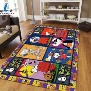 Snoopy Halloween Party Rectangle Rug…