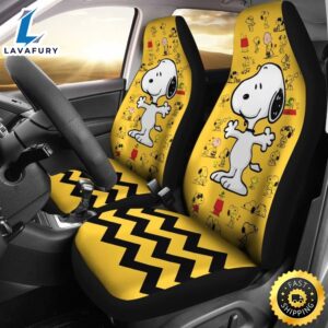Snoopy Hug Car Seat Covers Gift Idea For Fan  Universal Fit