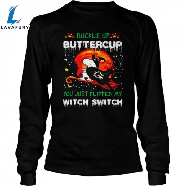 Snoopy Packers Buckle Up Buttercup You Just Flipped Halloween Unisex Shirt