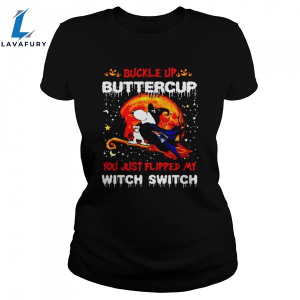 Snoopy Patriots Buckle Up Buttercup You Just Flipped Halloween Unisex Shirt