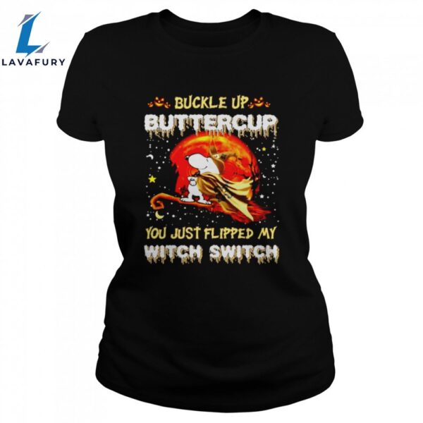 Snoopy Saints Buckle Up Buttercup You Just Flipped Halloween Unisex Shirt