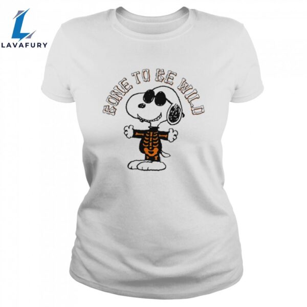 Snoopy Skeleton Bone To Be Wild Halloween Unisex Shirt