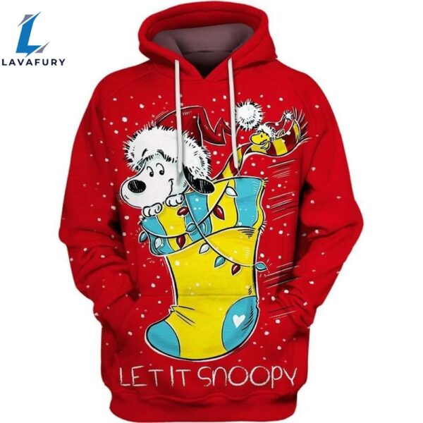 Snoopy Stocking Movie Cartoon 3D All Over Print Shirt