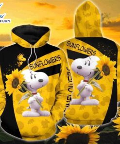 Snoopy With Sunflower Cartoon Peaunts…