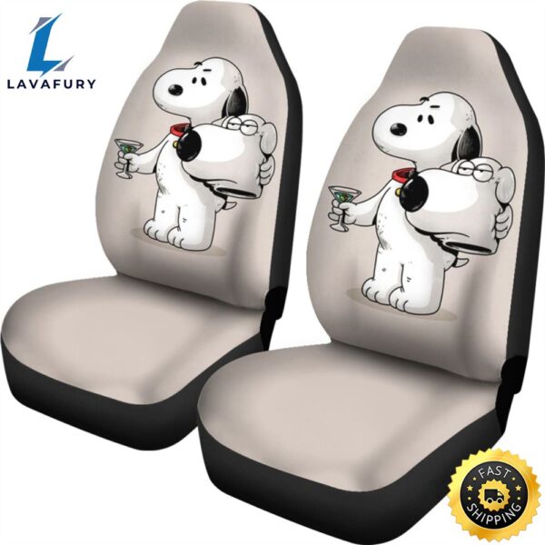 Snoopy X Brian Car Seat Covers Amazing Best Gift Ideas Universal Fit