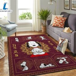 Snoopy Yoga Rectangle Rug Home Decor