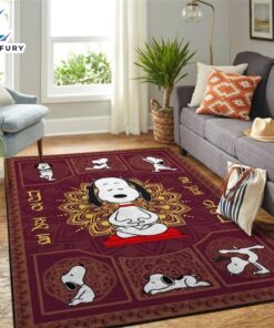 Snoopy Yoga Rectangle Rug Home Decor