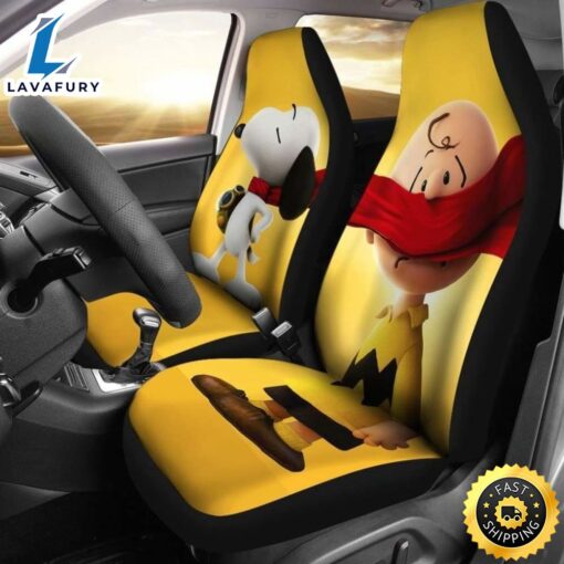 Snoopy Zoom 3D Car Seat Covers Universal Fit