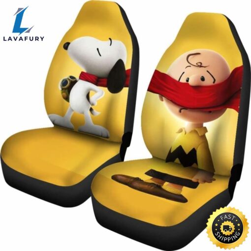 Snoopy Zoom 3D Car Seat Covers Universal Fit