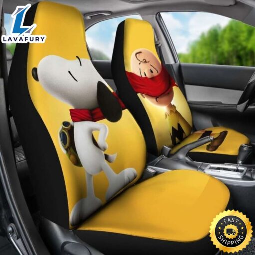 Snoopy Zoom 3D Car Seat Covers Universal Fit