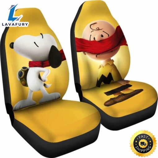 Snoopy Zoom 3D Car Seat Covers Universal Fit