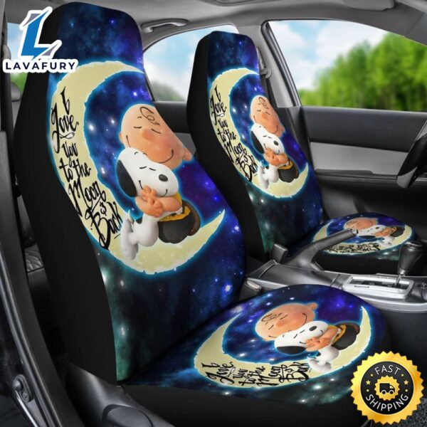 Snoopy and Charley Car Seat Covers Cartoon Fan Gift Universal Fit