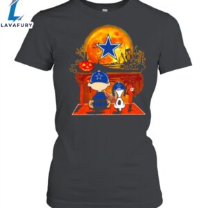 Snoopy and Charlie Brown Pumpkin Dallas Cowboys Halloween Moon Unisex Shirt 1 hzlsos.jpg
