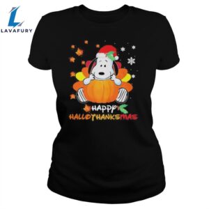 Snoopy happy hallothanksmas halloween thanksgiving christmas Unisex Shirt 1 wzoc5o.jpg