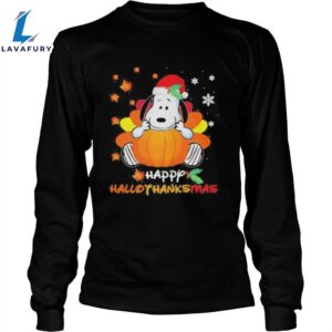 Snoopy happy hallothanksmas halloween thanksgiving christmas Unisex Shirt 2 raupr6.jpg
