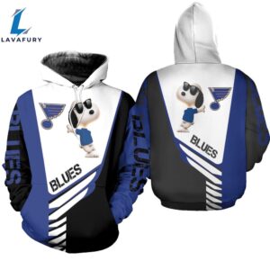 St. Louis Blues Snoopy For Lover Hoodie Cartoon Movie 3d All Over Print Shirt