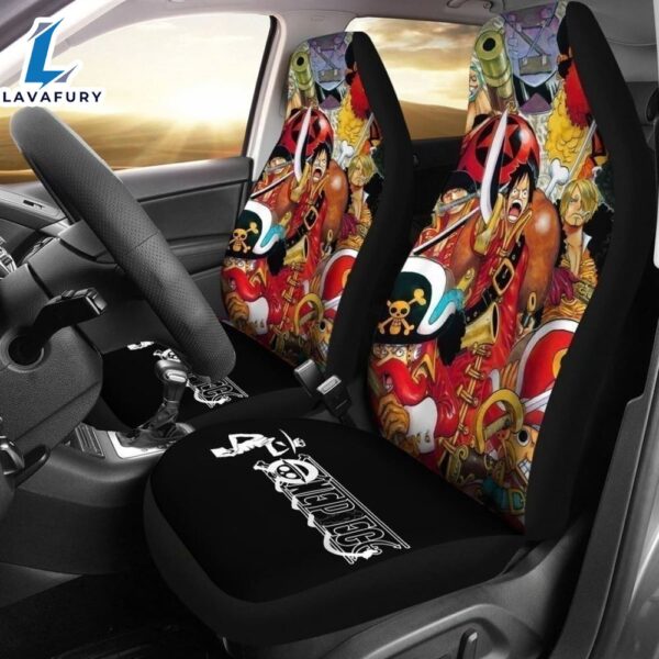Straw Hat Pirates One Piece Anime Car Seat Covers Universal Fit