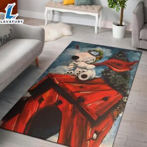 The Flying Ace Snoopy Halloween Area Rug Carpet