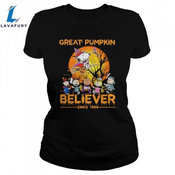 The Peanuts Snoopy Great Pumpkin Believer Since 1966 Charlie Brown Halloween Unisex Shirt