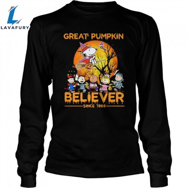 The Peanuts Snoopy Great Pumpkin Believer Since 1966 Charlie Brown Halloween Unisex Shirt