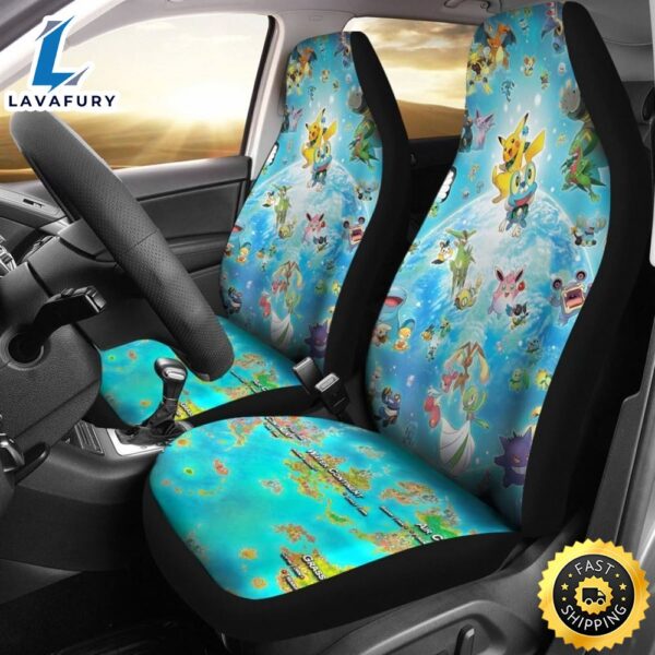 The World Of Pokemon Car Seat Covers