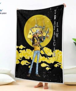 Trafalgar Law Moon Style One Piece Anime Blanket 1 sxzmqy.jpg