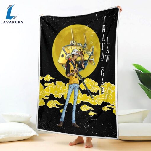 Trafalgar Law Moon Style One Piece Anime Blanket