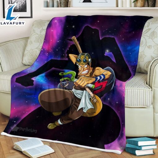 Usopp Fleece Galaxy One Piece Anime Blanket