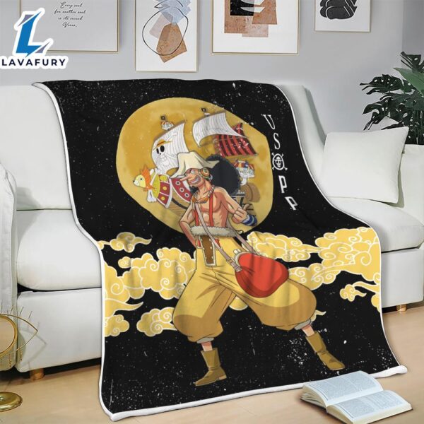 Usopp Moon Style One Piece Anime Blanket