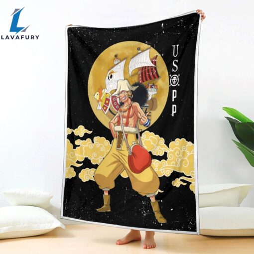 Usopp Moon Style One Piece Anime Blanket