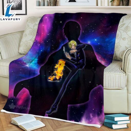 Vinsmoke Sanji Fleece Galaxy One Piece Anime Blanket