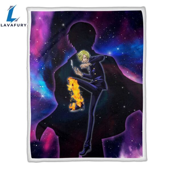 Vinsmoke Sanji Fleece Galaxy One Piece Anime Blanket