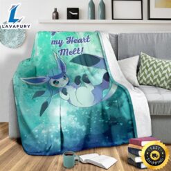 You Make My Heart Melt Glaceon Pokemon Blanket 2 uc6azp.jpg