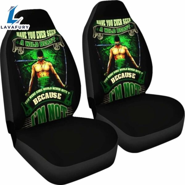Zoro Anime One Piece Car Seat Covers Universal Fit