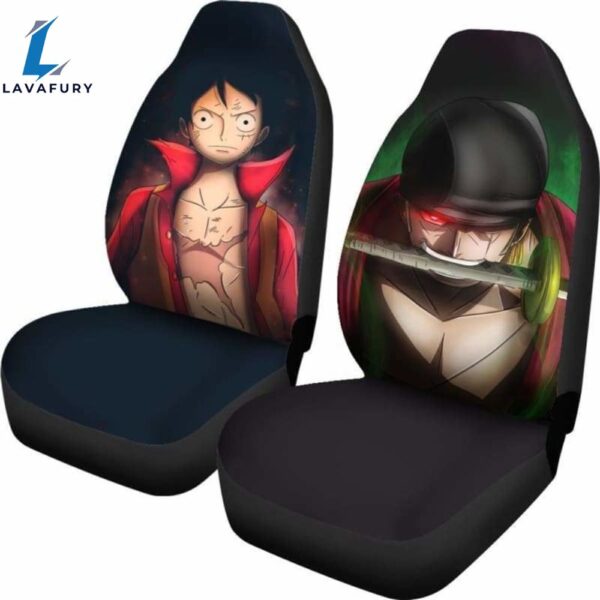 Zoro Luffy One Piece Car Seat Covers Universal Fit