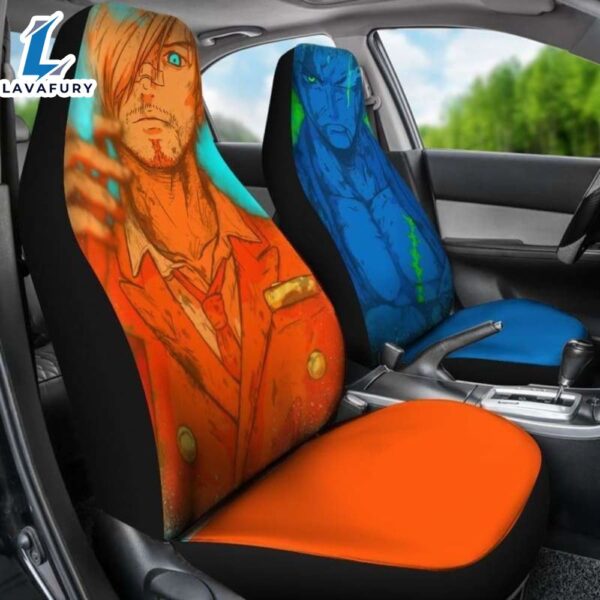 Zoro Sanji Anime One Piece Car Seat Covers Universal Fit