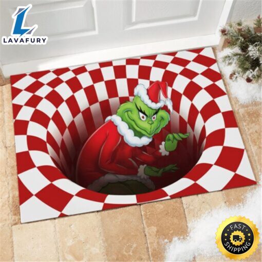 3D The Red Grinch Doormat Christmas Gift