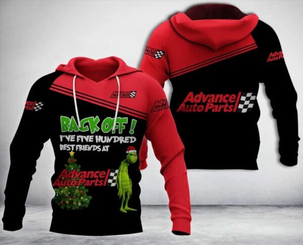 Advance Auto Parts With Grinch Merry Christmas All Over Print Hoodie