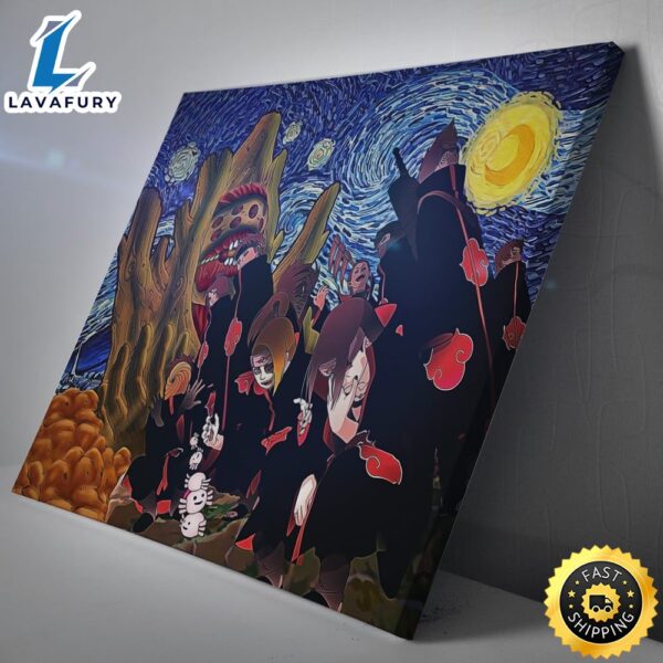 Akatsuki Gedo Statue Naruto Starry Night Canvas Print Wall Art