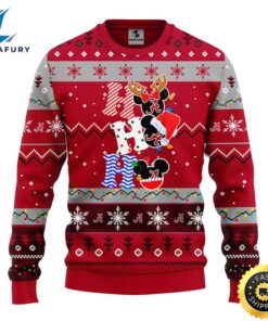 Alabama Crimson Tide Hohoho Mickey Christmas Ugly Sweater