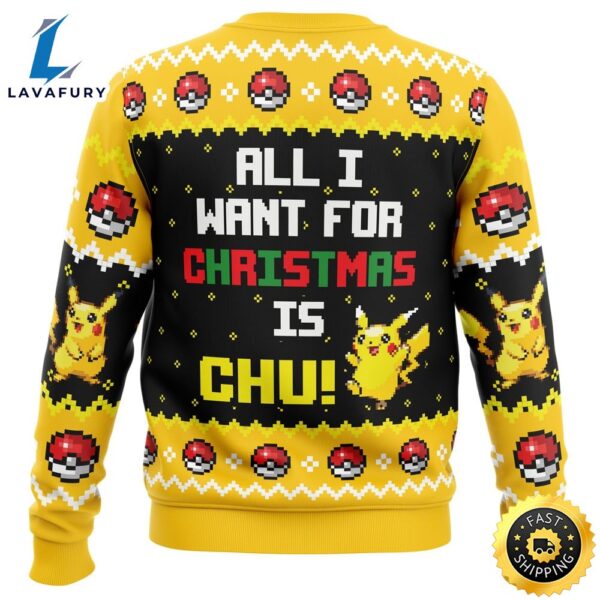 All I Want Picachu Pokemon Ugly Christmas Sweater