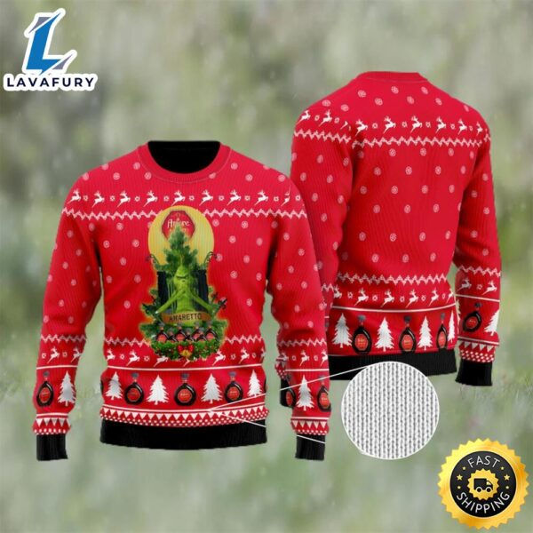 Amaretto Grinch Snow Ugly Christmas Sweater