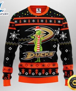 Anaheim Ducks Funny Grinch Christmas Ugly Sweater