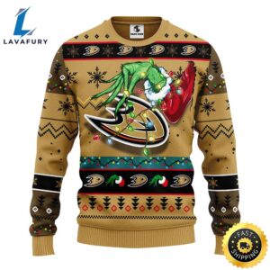 Anaheim Ducks Grinch Christmas Ugly…