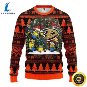 Anaheim Ducks Minion Christmas Ugly Sweater