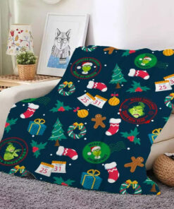 Anime Christmas Grinch Blanket Flannel…