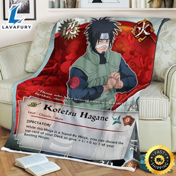 Anime Naruto Kotetsu Hagane Sherpa Blanket