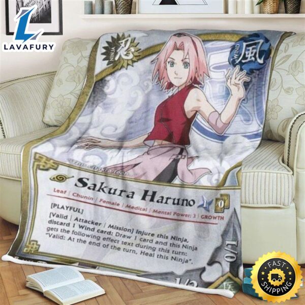 Anime Naruto Sakura Sherpa Blanket