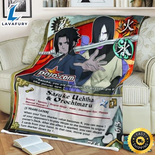Anime Naruto Sasuke And Orochimaru Sherpa Blanket
